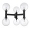 Z-Lite Laurent Outdoor Post Mount Fixture, 6-Light, 39 In.W x 34.5 In.H, Black/Clear Seedy 599BP6-BK - alternate 4